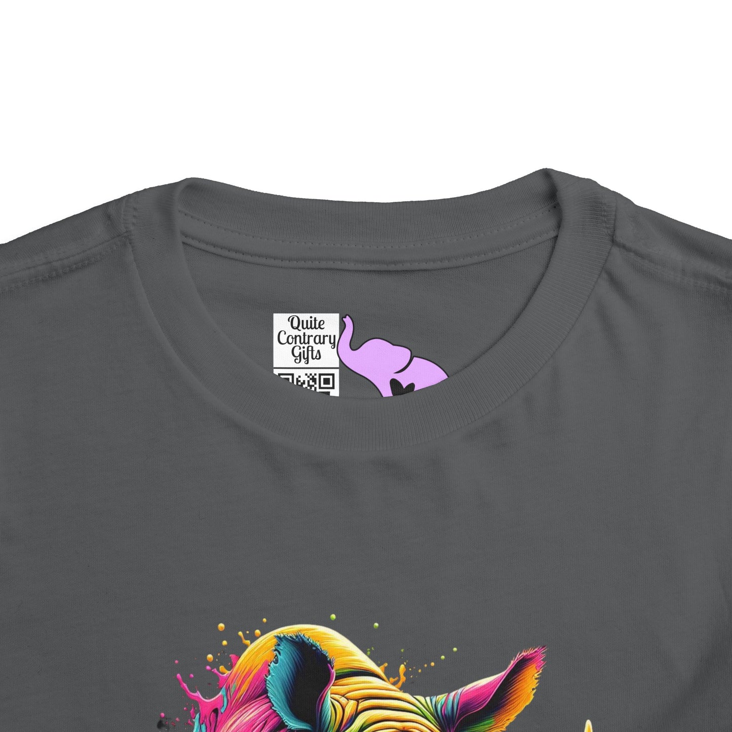 Colorful Rhino Toddler Tee