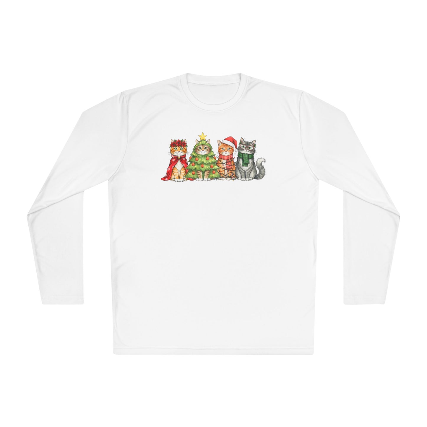 Purrfectly Festive Adult Long Sleeve Tee