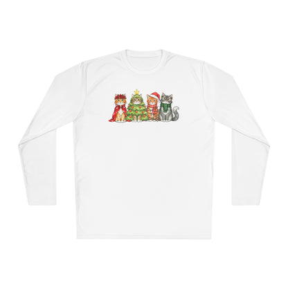 Purrfectly Festive Adult Long Sleeve Tee