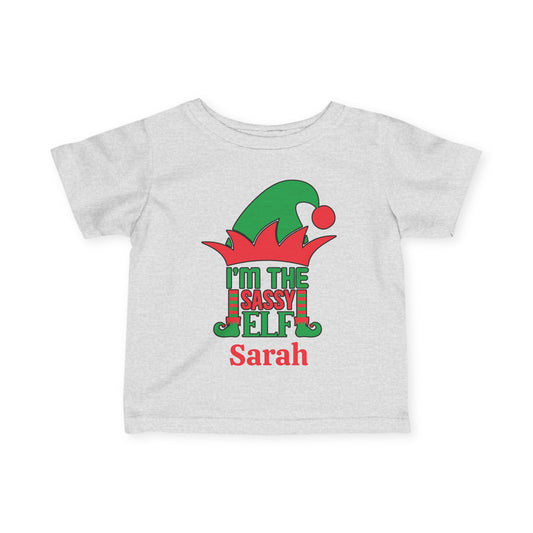 I'm The Sassy Elf Personalized Infant Soft T-Shirt