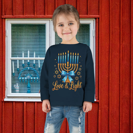 Love & Light Menorah Toddler Long Sleeve Tee