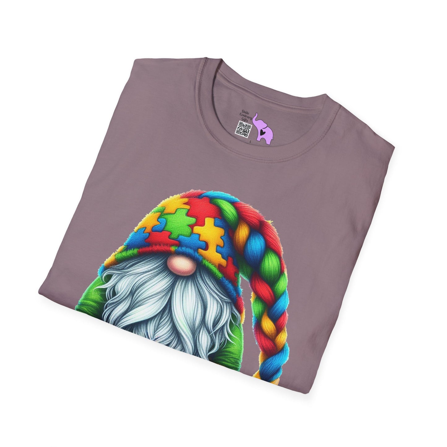 Autism Awarness Gnome Adult T-shirt