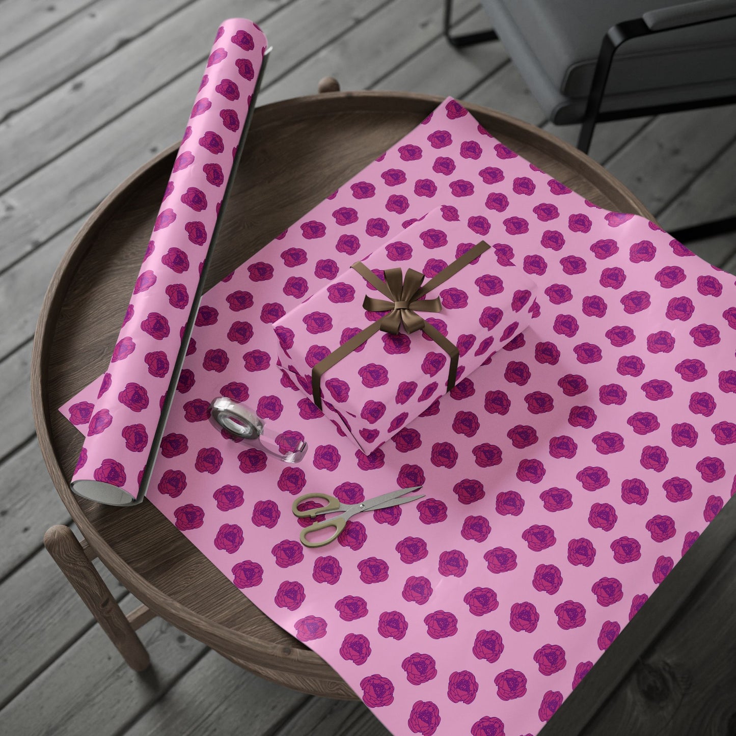 Rosy Dream Peonies Wrapping Paper
