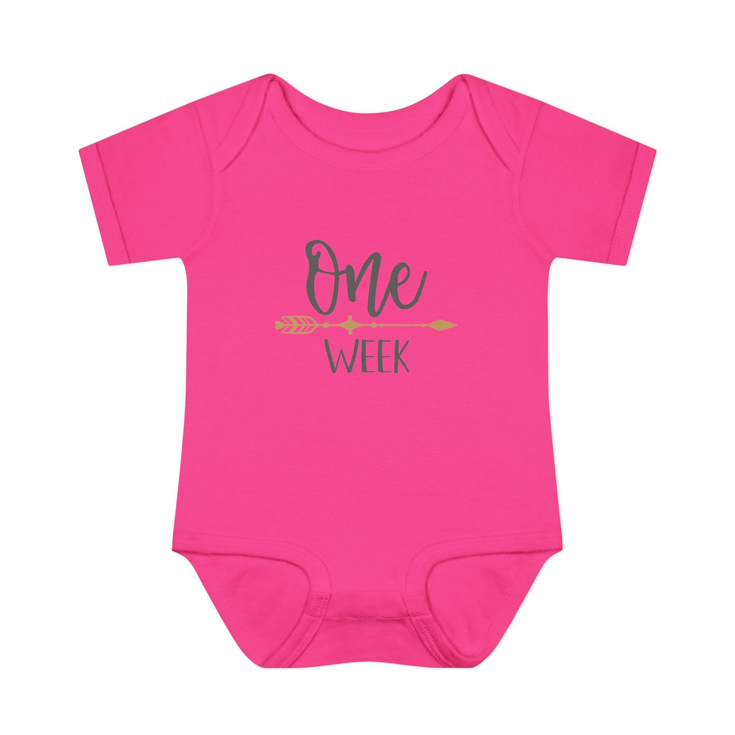 Golden Arrow Milestone Baby Bodysuit-One Week