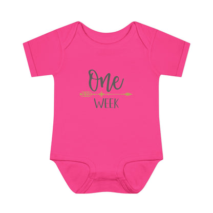 Golden Arrow Milestone Baby Bodysuit-One Week
