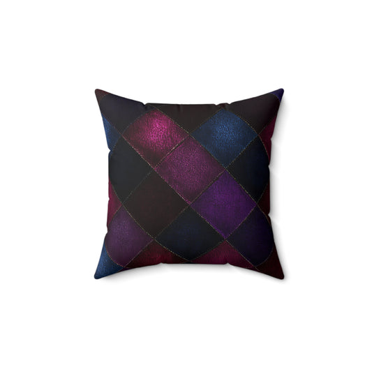 Velvet Patchwork Print Throw Pillow