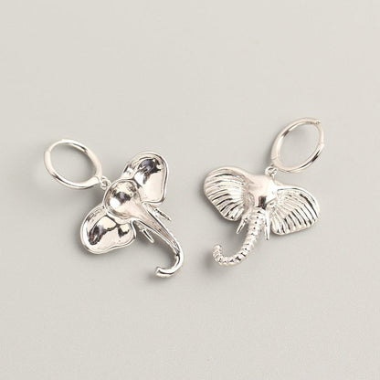 Noble Elephant Hoop Earrings
