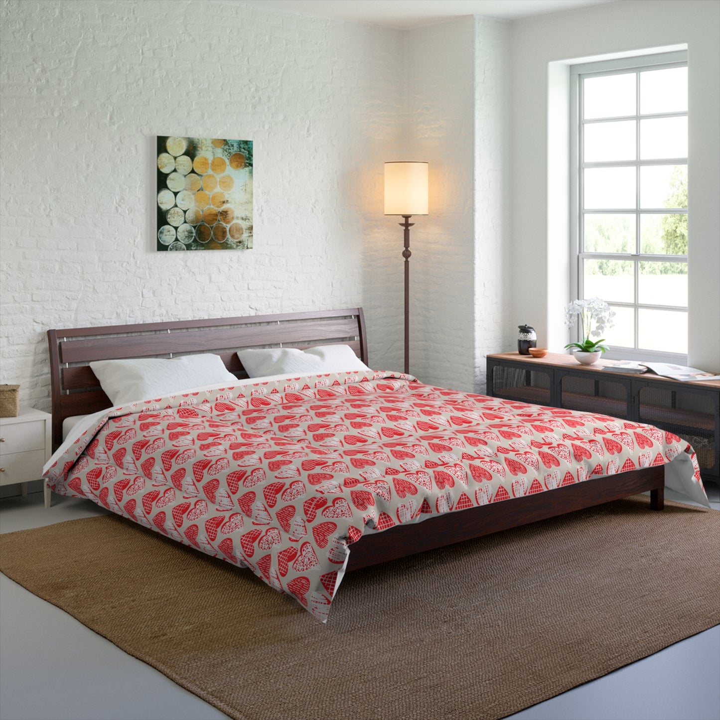 Doodle Hearts Comforter