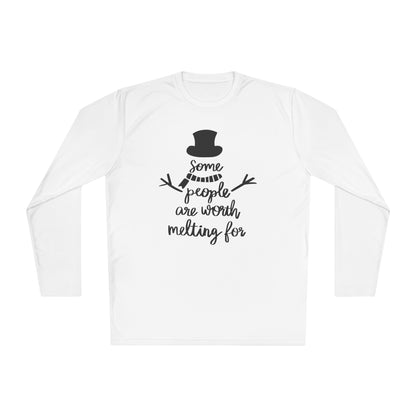 Some People Are Worth Melting For (Snowman) Adult Long Sleeve Tee