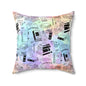 Colorful Chapters Throw Pillow