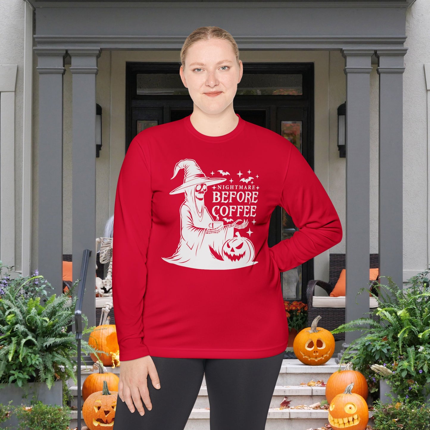 Nightmare Before Coffee Adult Long Sleeve Tee