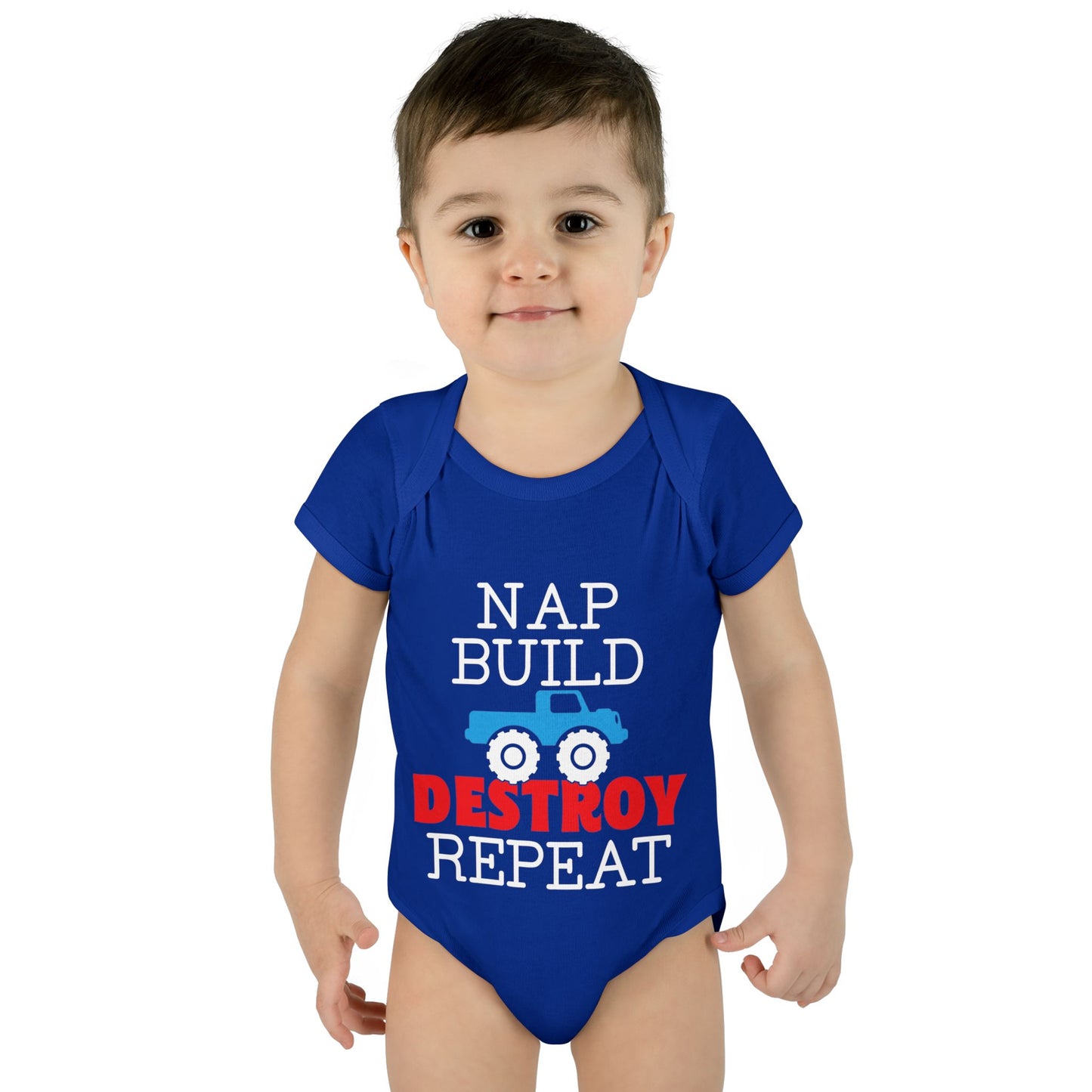 Nap Build Destroy Repeat Infant Baby Rib Bodysuit
