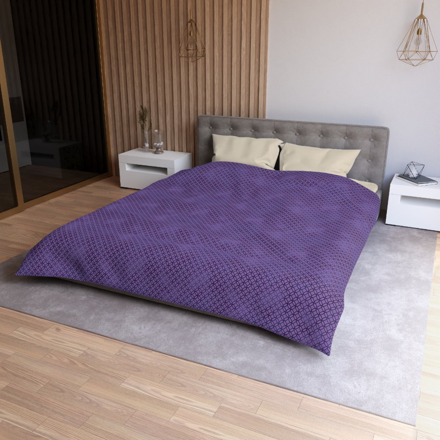 Amethyst Interlock Microfiber Duvet Cover