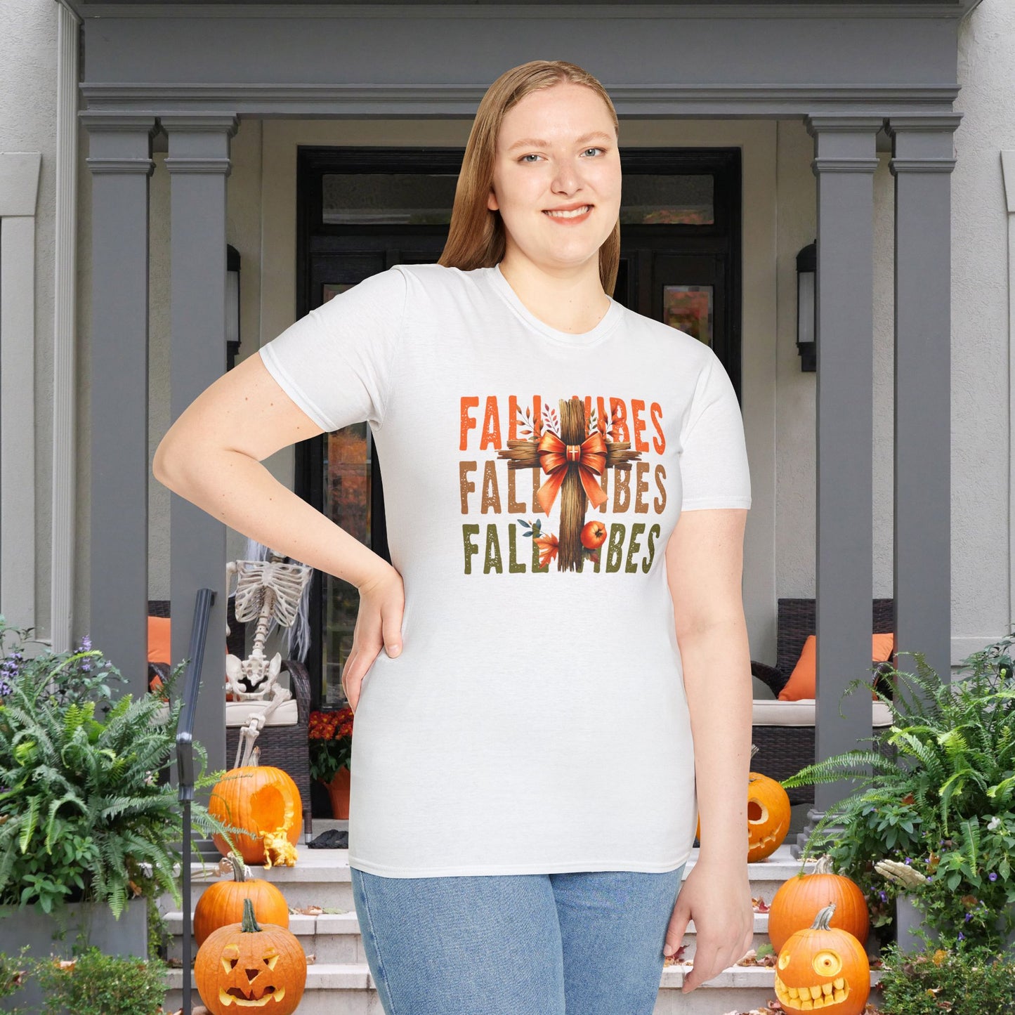 Fall Vibes (Cross) Adult T-shirt