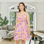 Peach Sorbet Camo Women's Skater Dress
