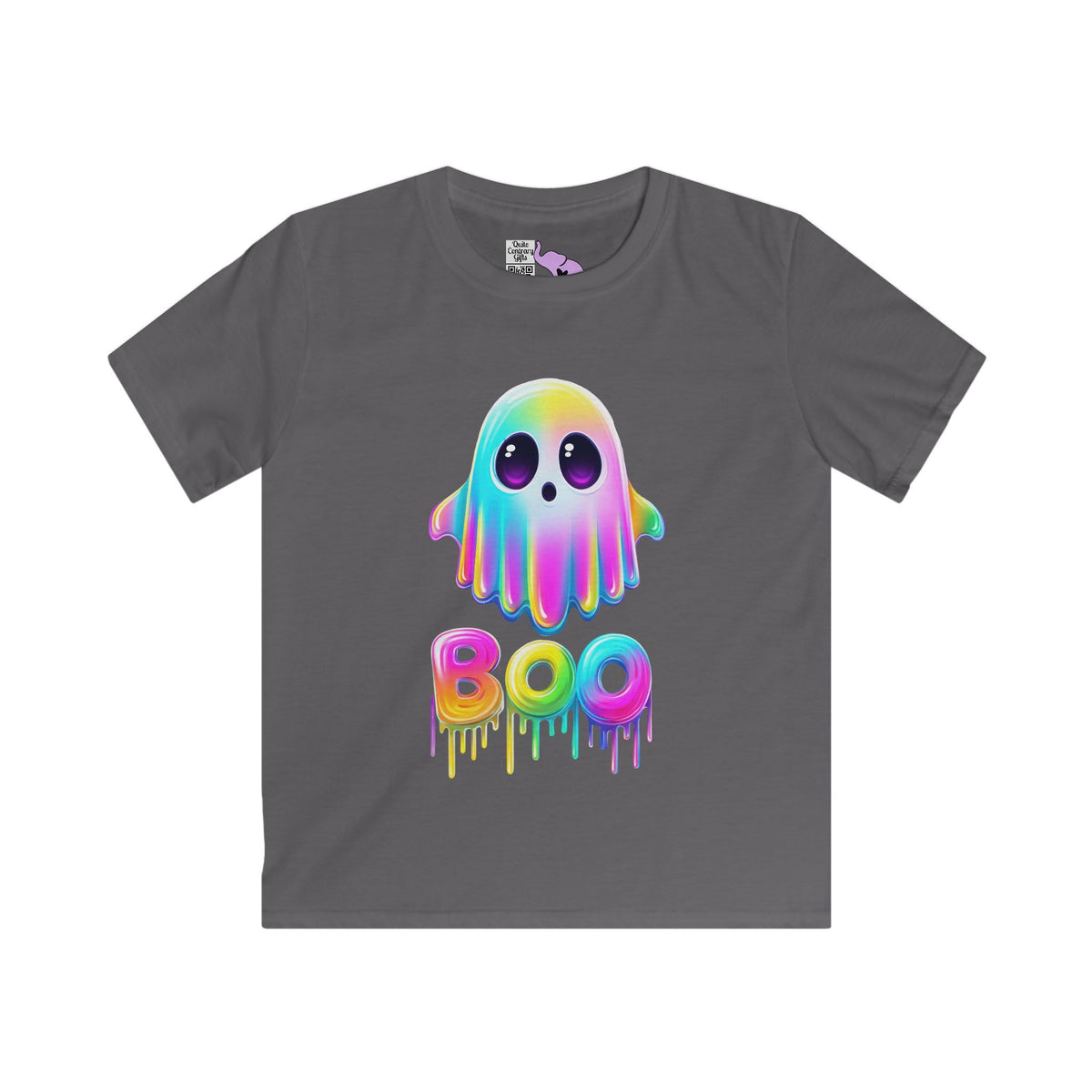 Neon Ghostly Boo Youth Softstyle Tee