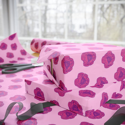 Rosy Dream Peonies Wrapping Paper