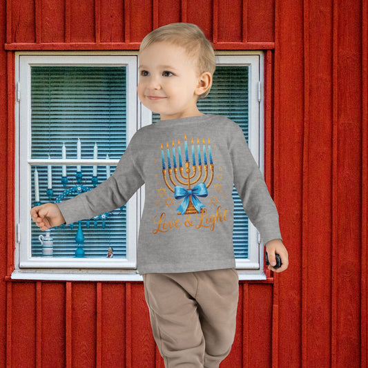 Love & Light Menorah Toddler Long Sleeve Tee
