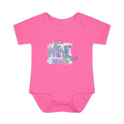 Pastel Wild One Milestone Baby Bodysuit-Nine Months