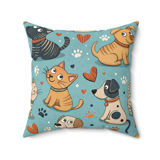 Paws & Whiskers Throw Pillow