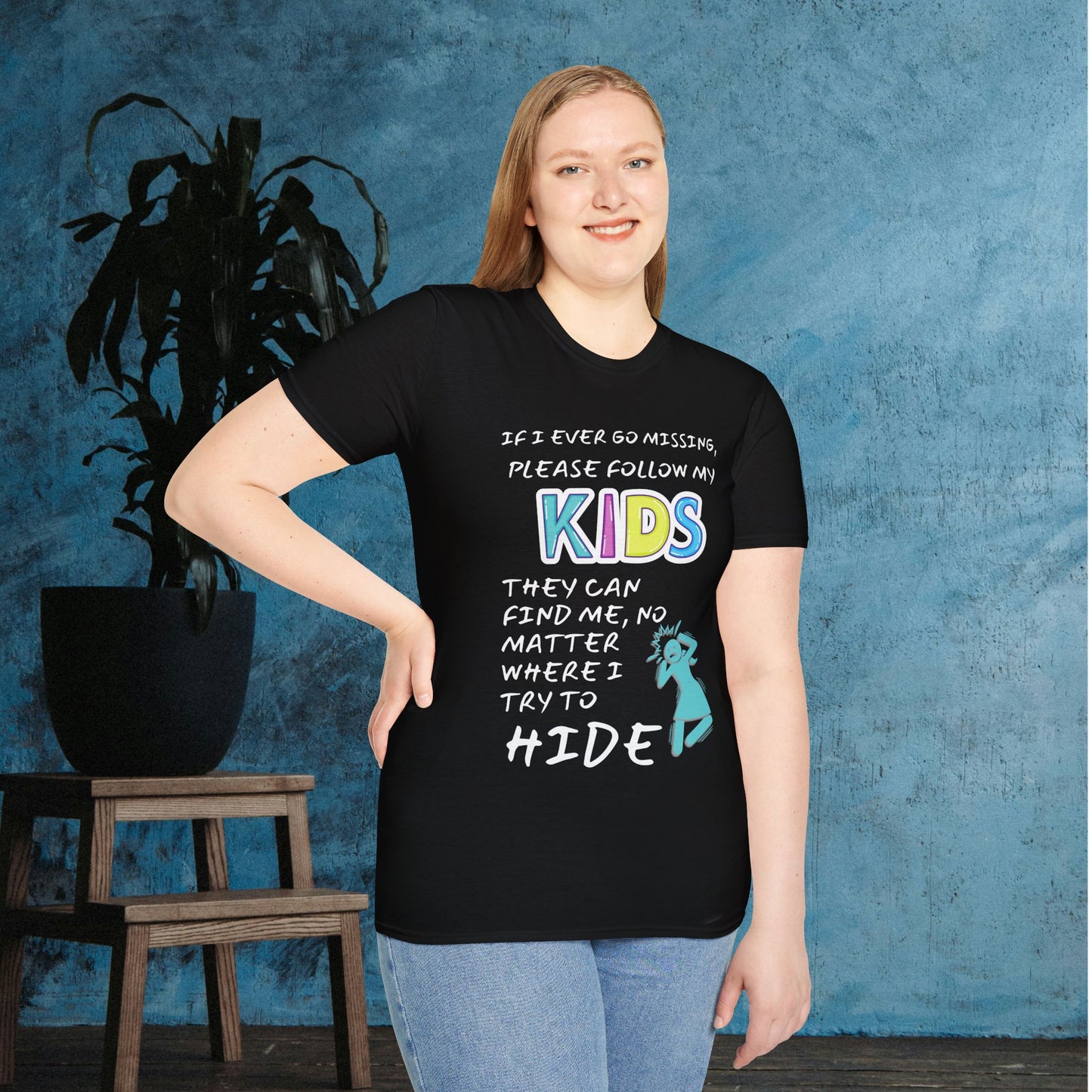 If I Go Missing Follow My Kids... Adult T-shirt