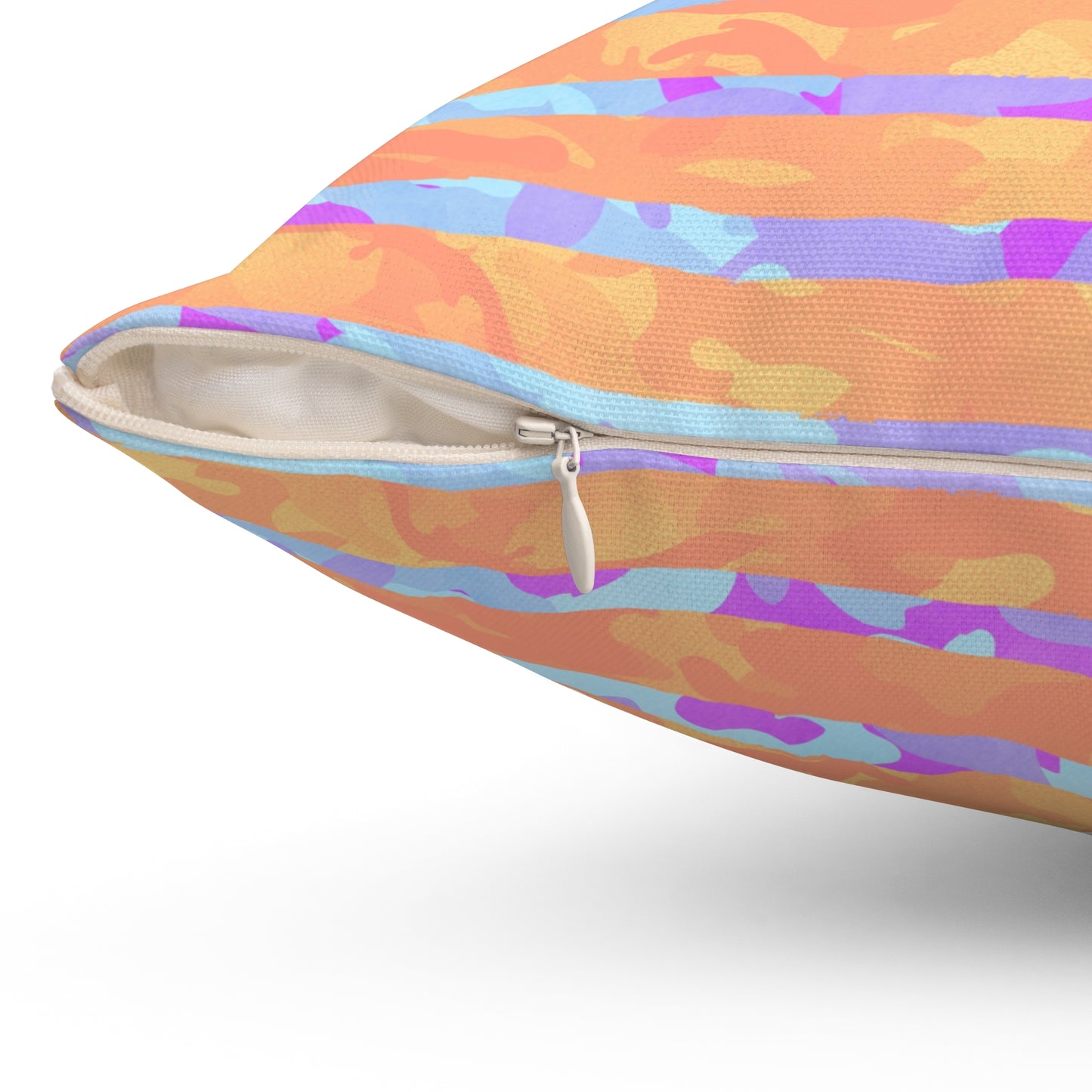 Split Spectrum Camo Throw Pillow