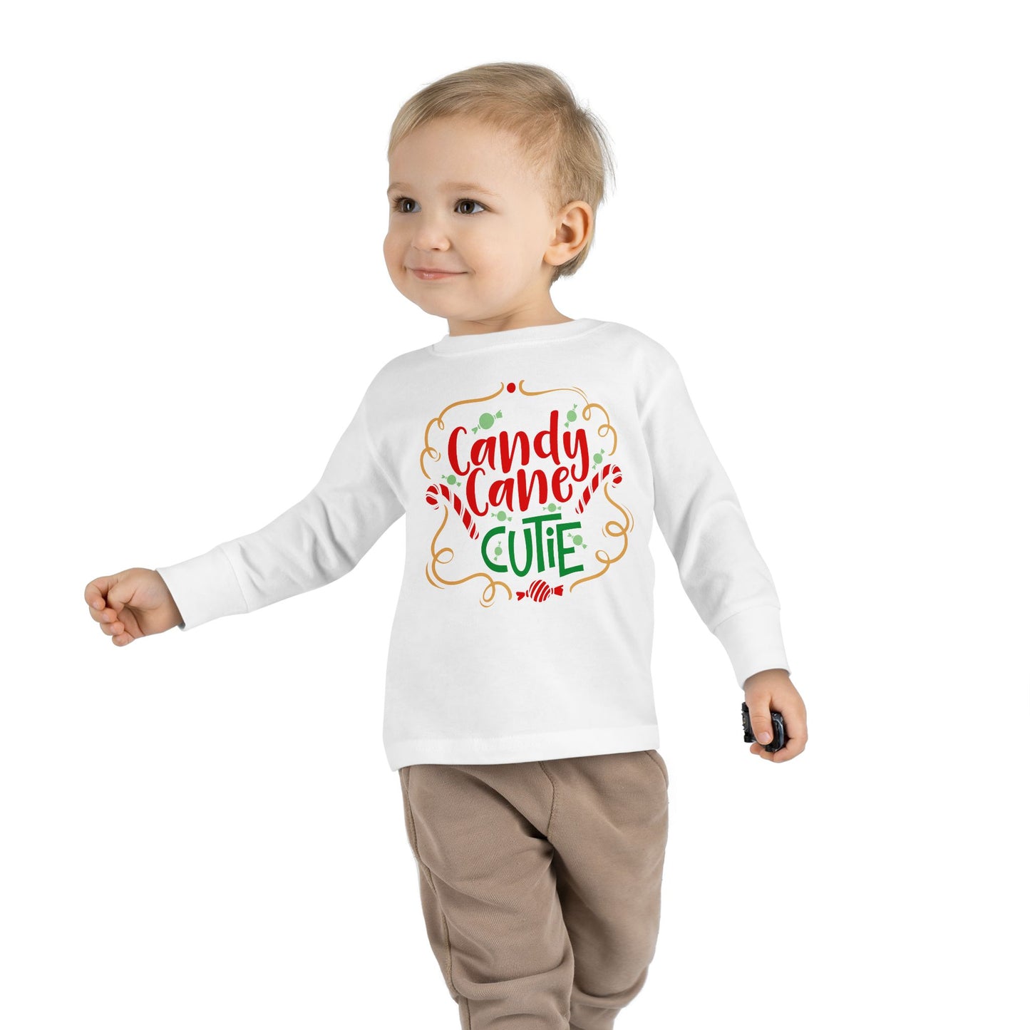 Candy Cane Cutie Toddler Long Sleeve Tee