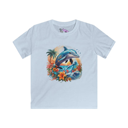 Tropical Dolphin Youth Softstyle Tee