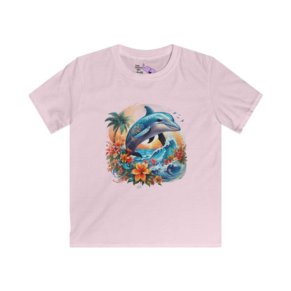 Tropical Dolphin Youth Softstyle Tee