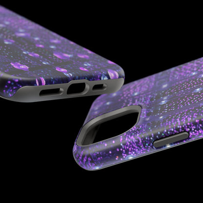 Purple Raindrops MagSafe® Compatible Tough Case for iPhone