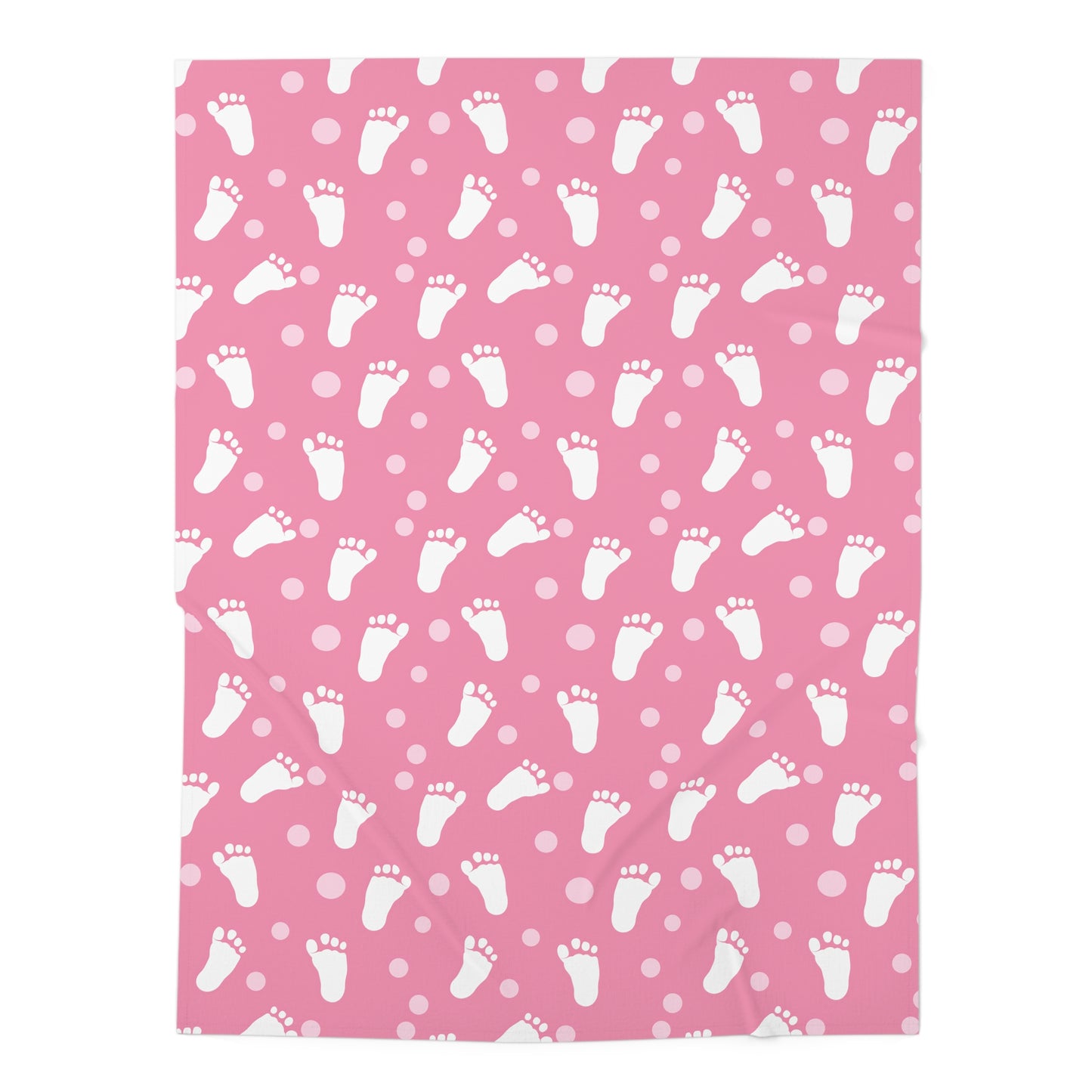 Baby Steps in Pink Swaddle Blanket