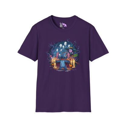 Halloween Stitch w/Ghosts and Witch Adult T-shirt