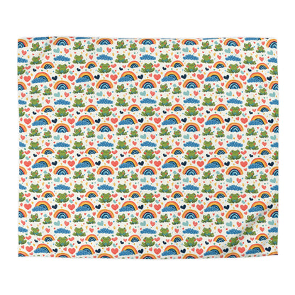 Ribbit Rainbows Microfiber Duvet Cover