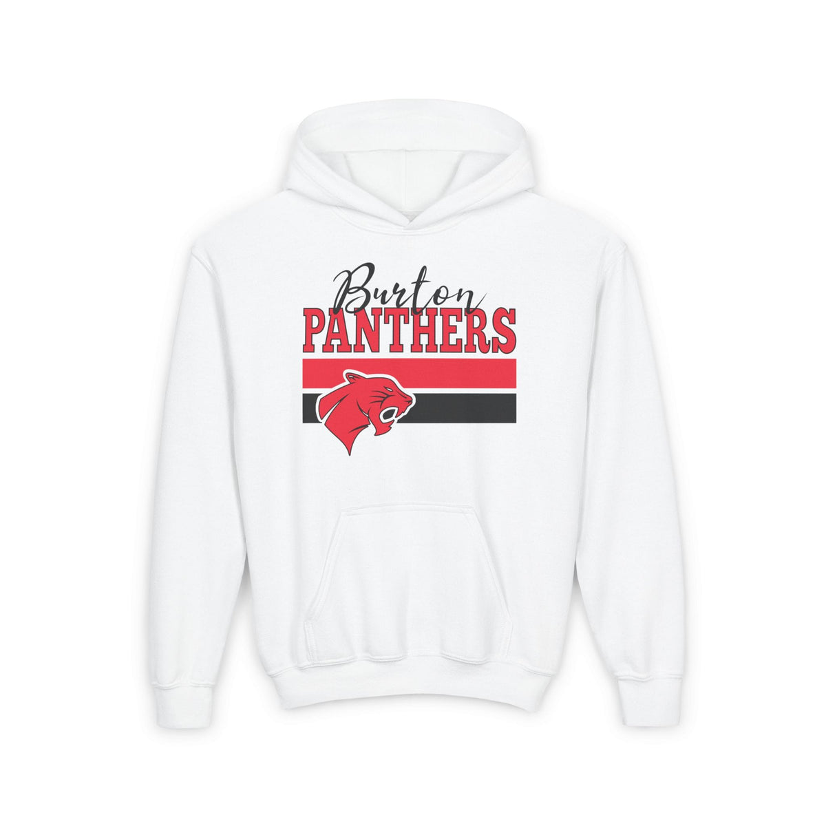 Burton Panthers w/Mascot & Stripes Youth Heavy Blend Hoodie
