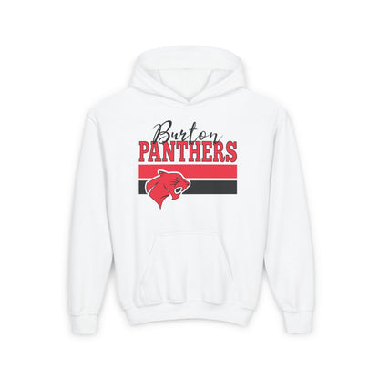 Burton Panthers w/Mascot & Stripes Youth Heavy Blend Hoodie