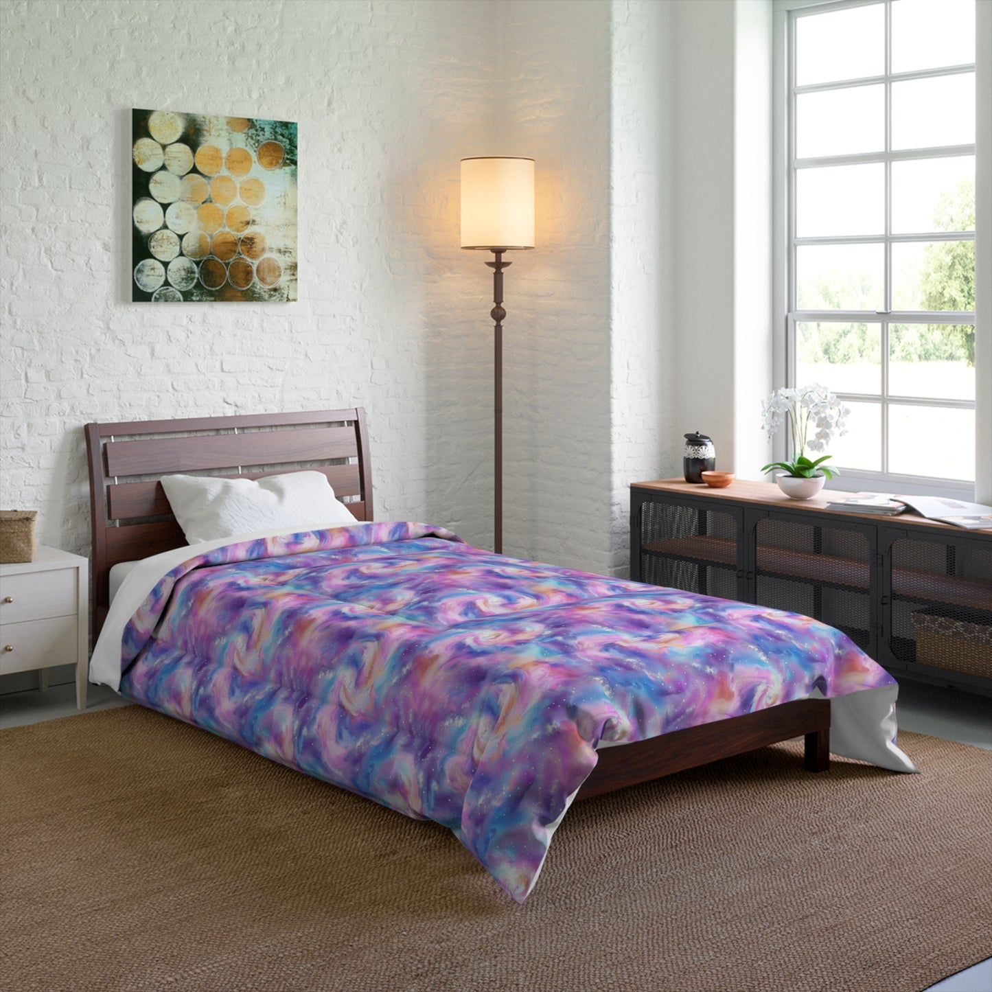 Pastel Cloud Color Swirl Comforter