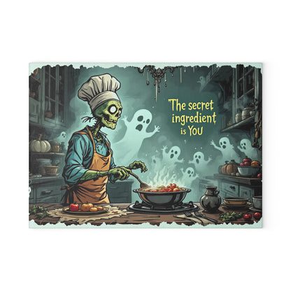 The Secret Ingredient is You Glass Cutting Board