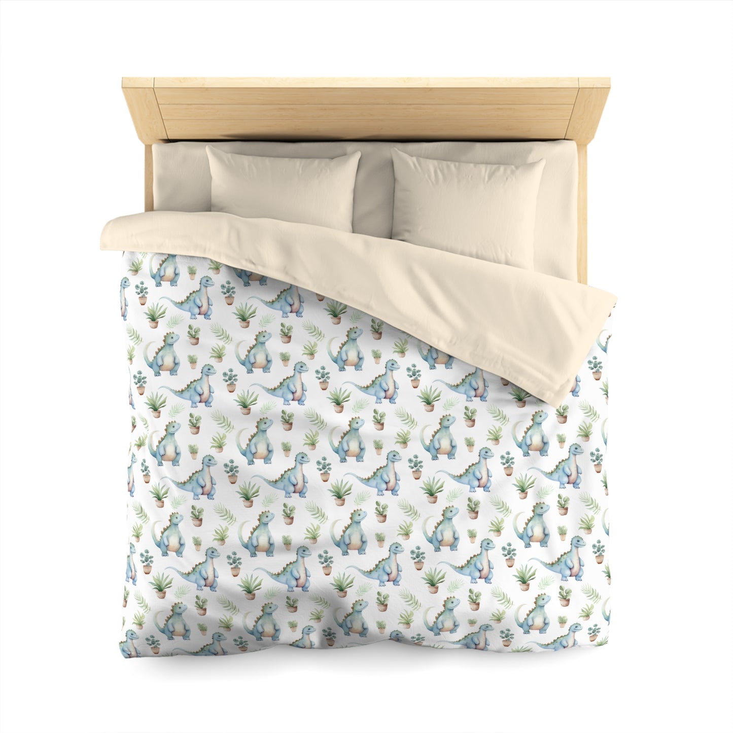 Adorable Dinosaurs Microfiber Duvet Cover