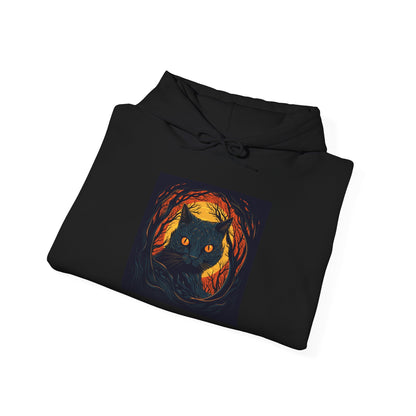 Creepy Black Cats 9 Heavy Blend™ Hooded Sweatshirt