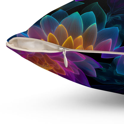 Luminous Lotus Throw Pillow