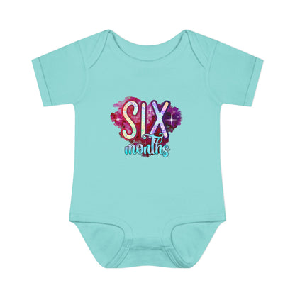 Stardust Baby Milestone Bodysuit-Six Months