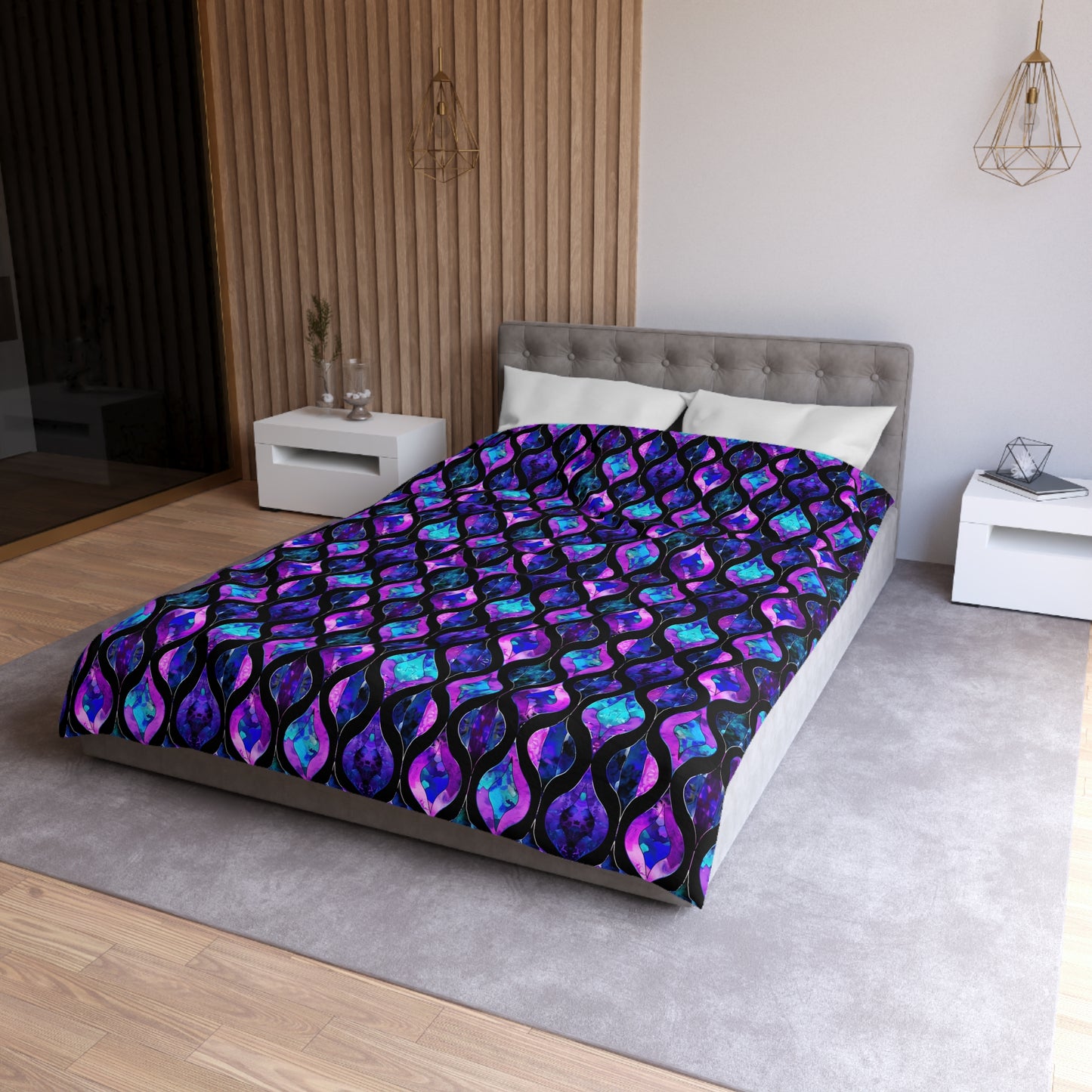 Midnight Cathedral Microfiber Duvet Cover