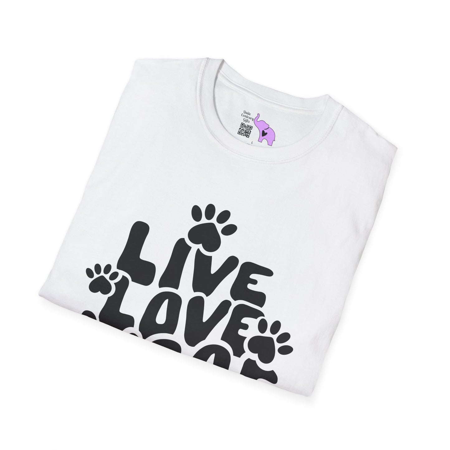 Live Love Woof Adult Tshirt