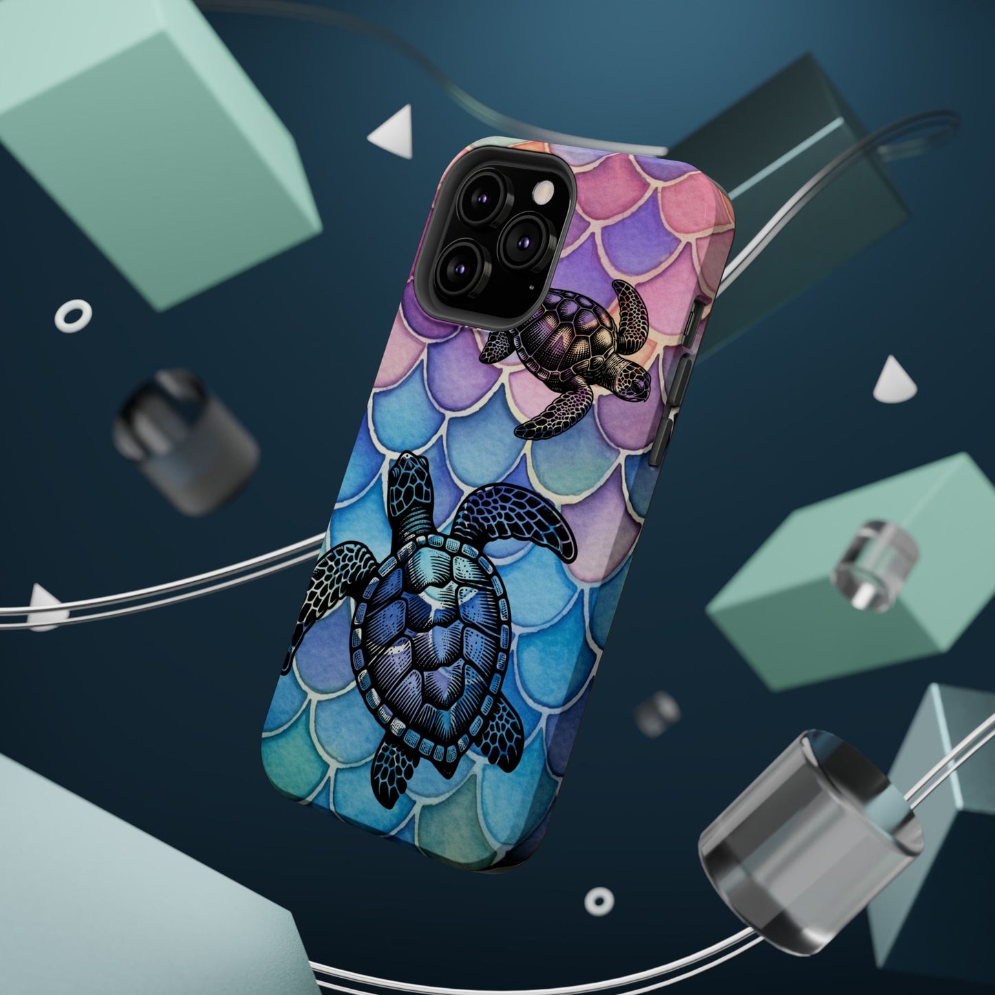 Sea Turtle Silhouette MagSafe® Compatible Tough Case for iPhone