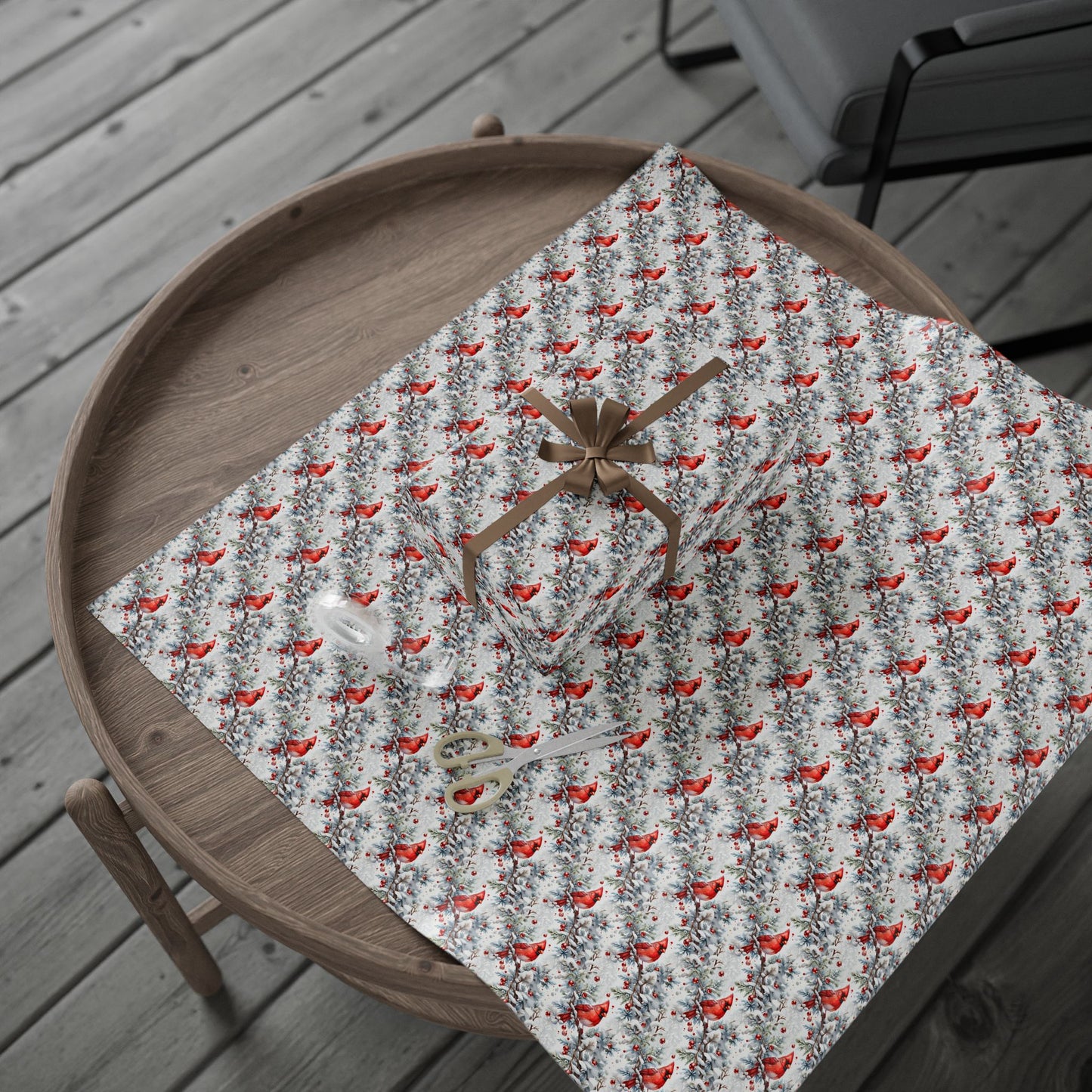 Crimson in the Snow Wrapping Paper
