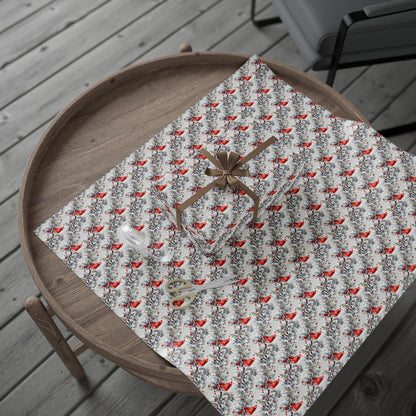 Crimson in the Snow Wrapping Paper