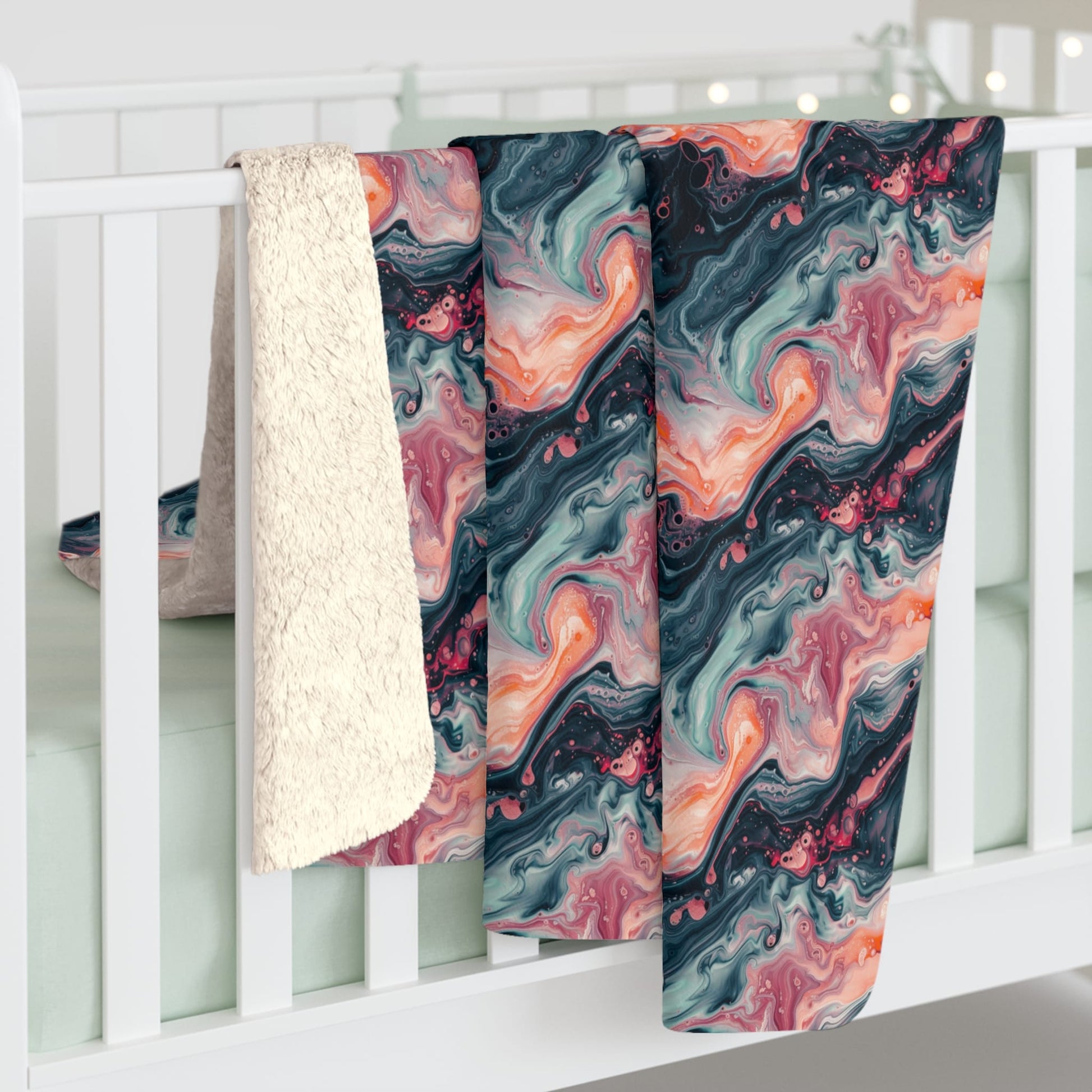 Pink Venom Marble Fleece Blanket