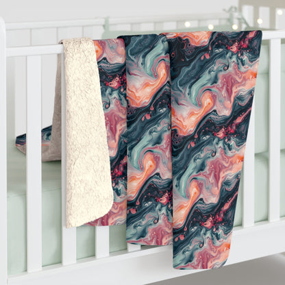 Pink Venom Marble Fleece Blanket