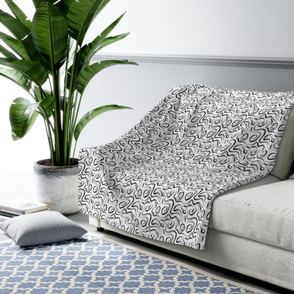 Grunge Scribbles Fleece Blanket
