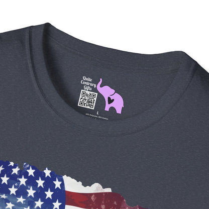 American Flag & Boots Adult T-shirt